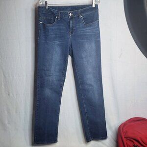 R1893 Sears Roebuck Co Medium Wash Cotton Poly Viscose Span Stretch Jean Size 12
